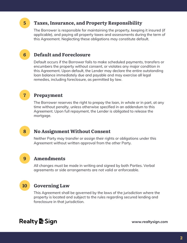 Mortgage Contract Template - Página 2
