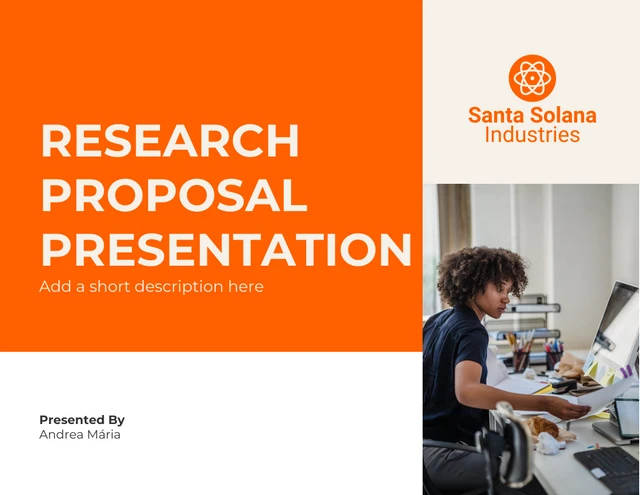 Orange And White Professional Simple Modern Proposal Research Presentation - Page 1