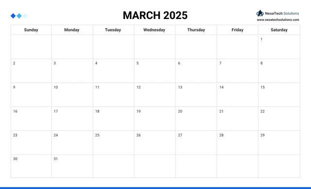 Simple Calendar Work Schedule Template - Page 3