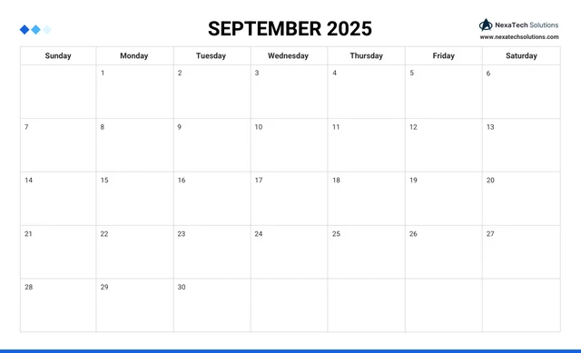 Simple Calendar Work Schedule Template - page 9