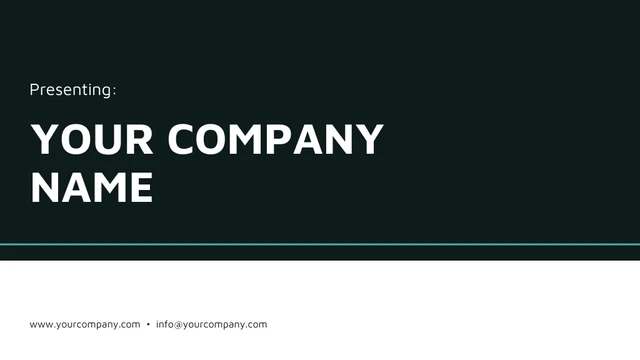 Customizable Company Presentation - Page 1