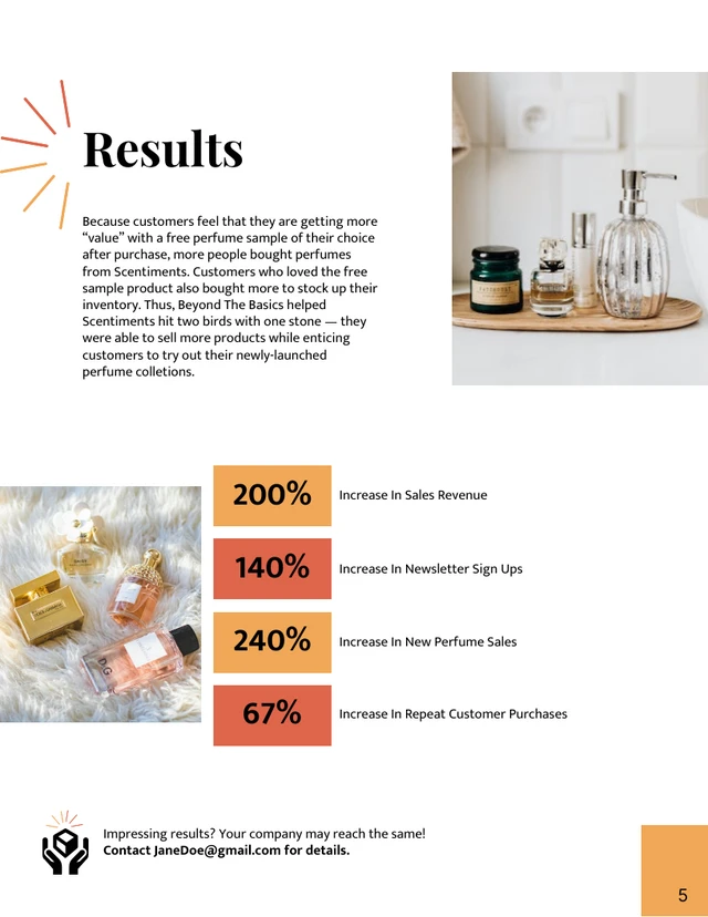 Pale Blue and Organge Product Case Study Template - Page 5