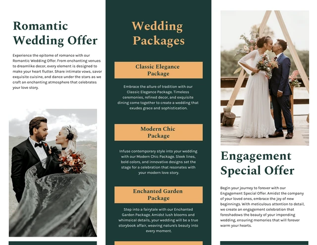 Minimalist Clean Simple Wedding Tri-fold Brochure - Page 2