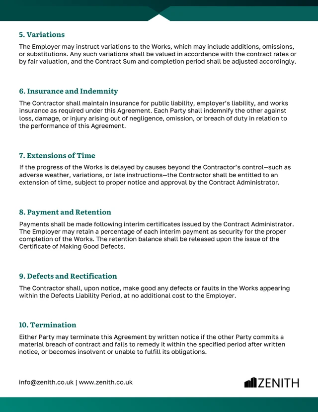 JCT Contract Template - Pagina 2