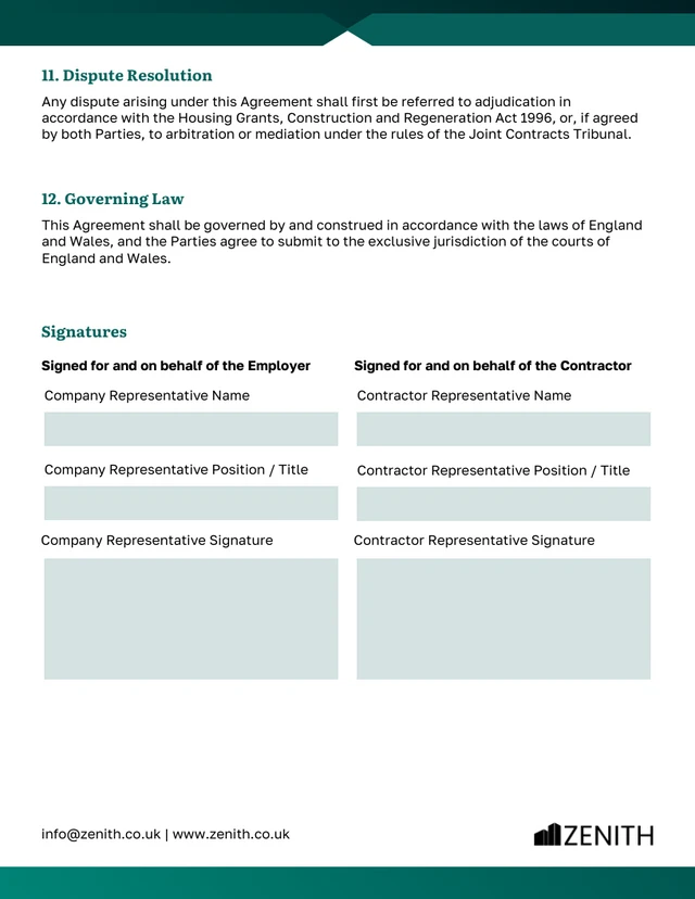 JCT Contract Template - Pagina 3