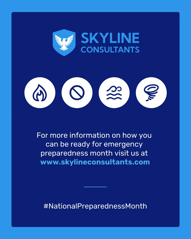Emergency Preparedness Month Instagram Carousel Post - صفحة 5