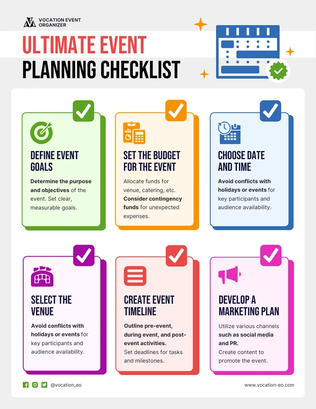 Ultimative Checklisten-Infografik-Vorlage für die Veranstaltungsplanung