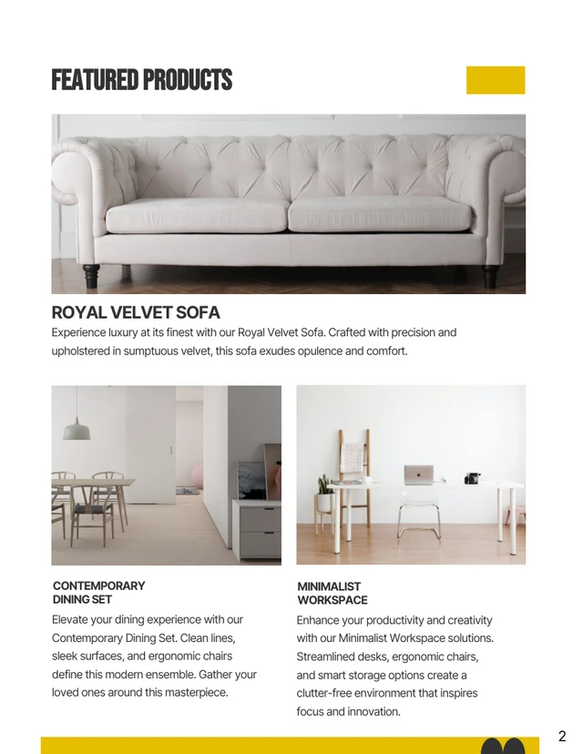 Minimalist Yellow White Furniture Product Catalog - Seite 2