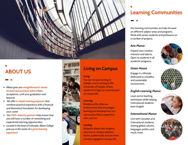 Modern Orange College Tri Fold Brochure - Page 2