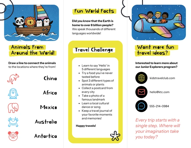 Travel Brochure Template For Kids - Page 2