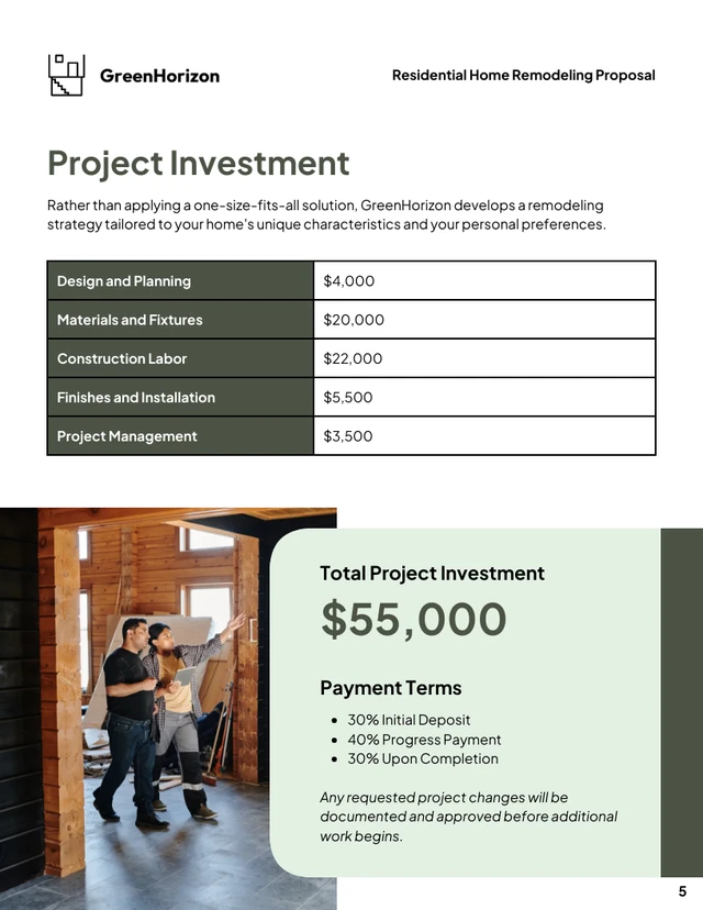 Remodel Proposal Template - صفحة 5
