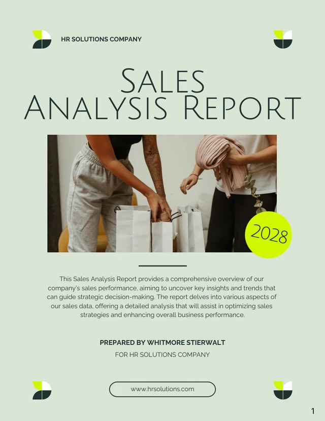 Sales Analysis Report - Page 1
