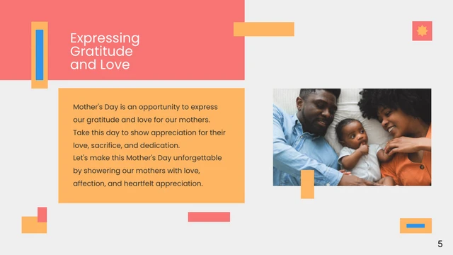Simple Pastel and Orange Mother's Day Presentation - صفحة 5