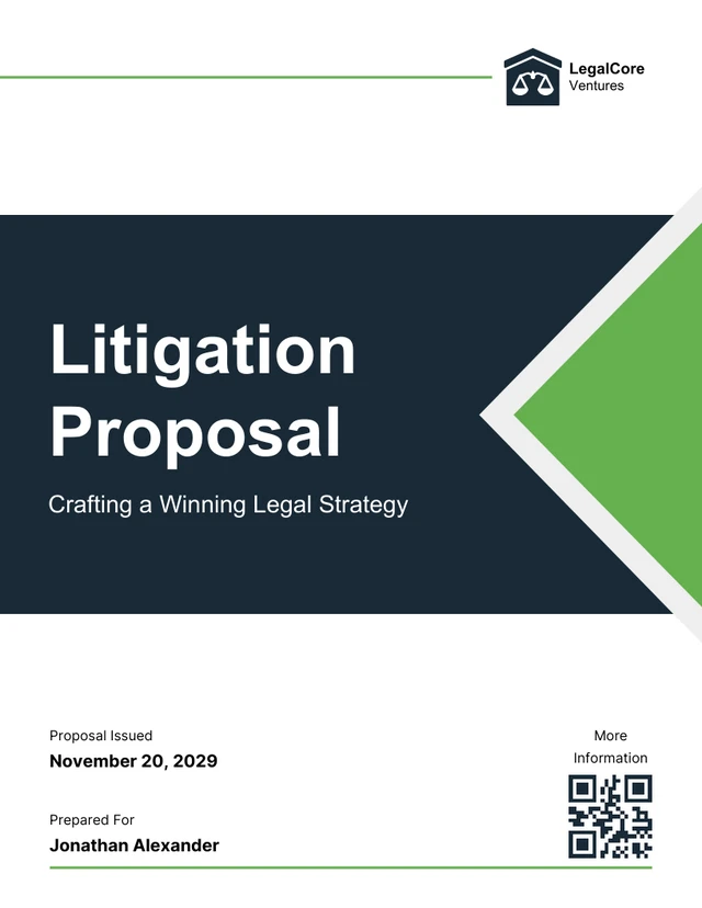 Litigation Proposal - Page 1