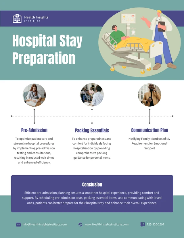 Modelo de preparação para internação hospitalar