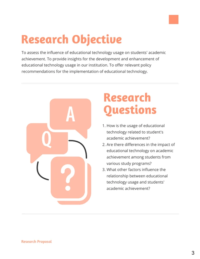 White & Orange Simple Research Proposal Template - Seite 3