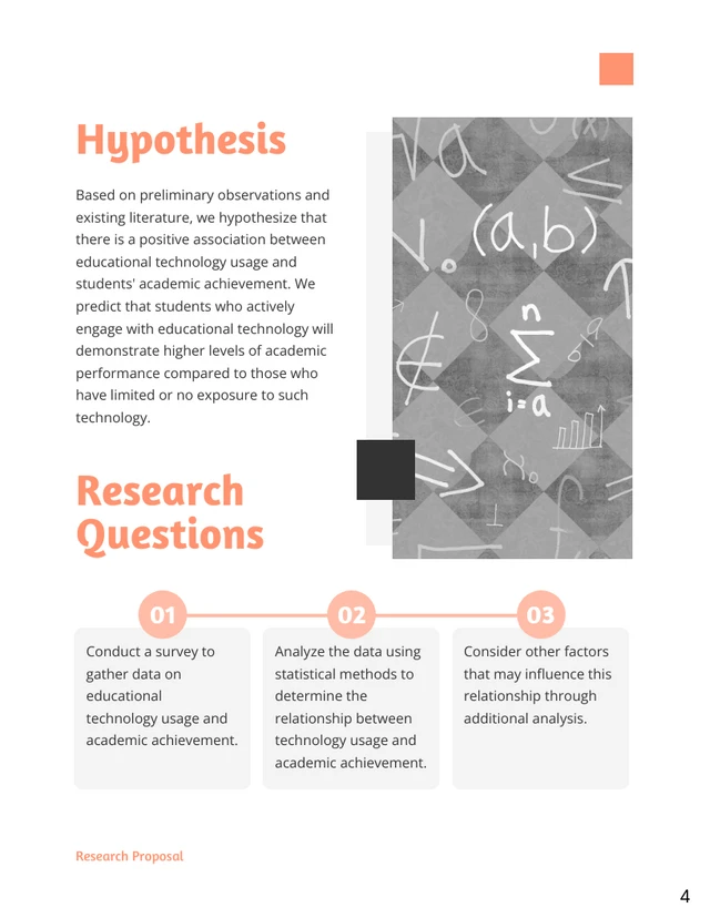 White & Orange Simple Research Proposal Template - Pagina 4