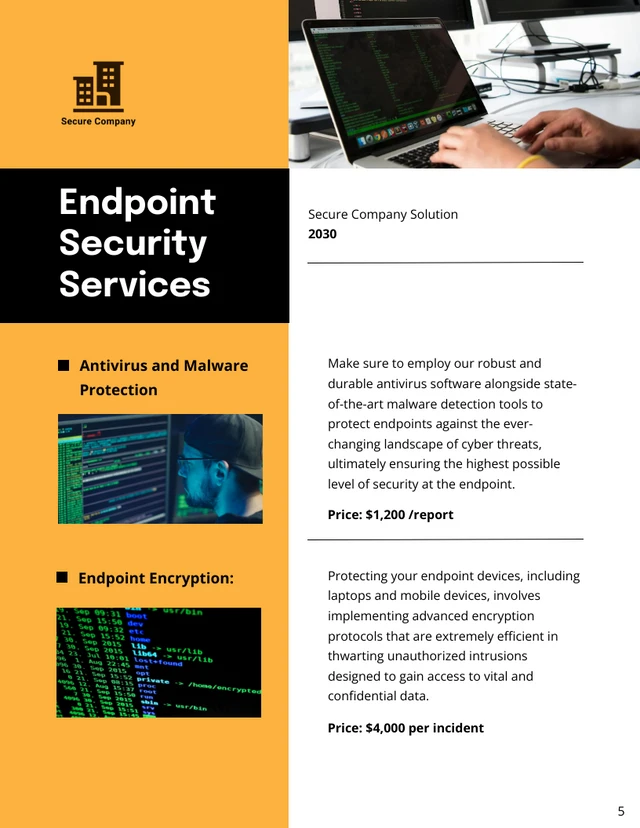 Security Service Catalog Template - Page 5