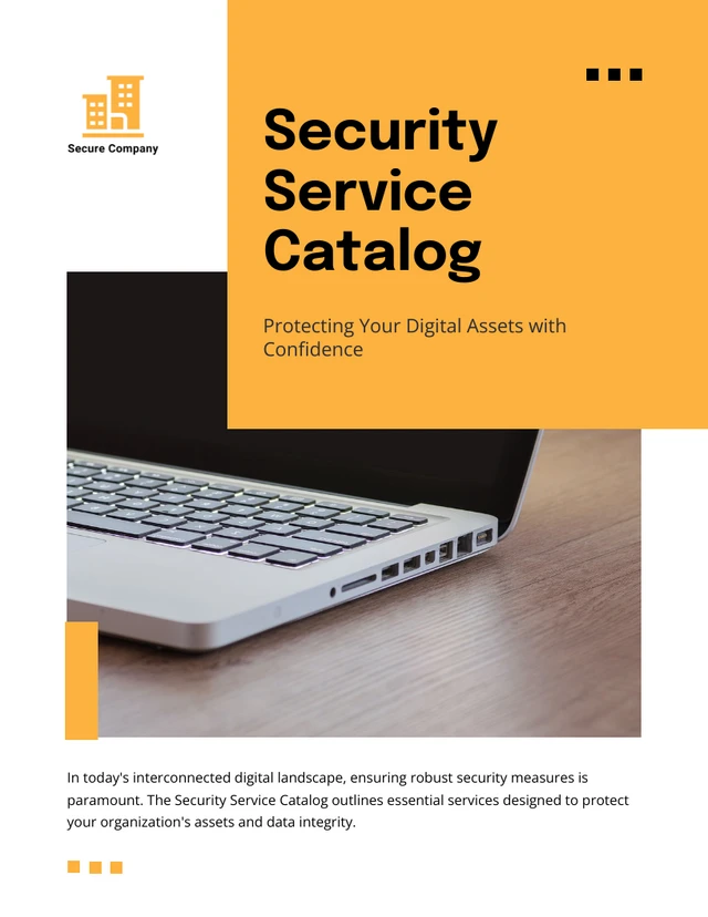 Security Service Catalog Template - Pagina 1