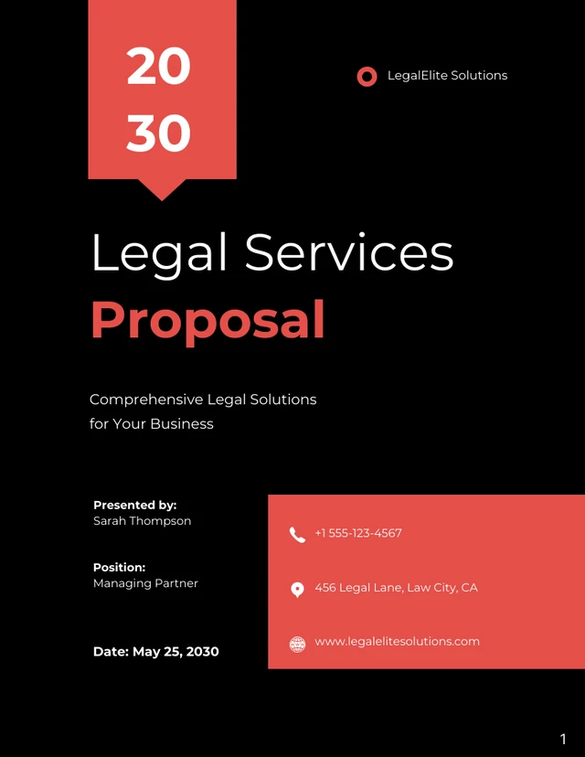 Legal Services Proposal - Page 1