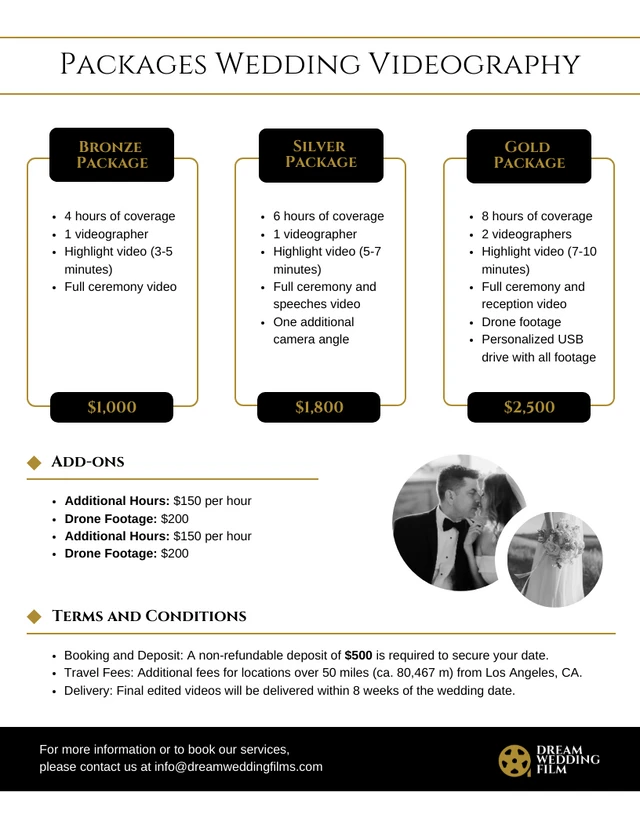 Wedding Videography Price List Template - Página 2